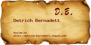 Detrich Bernadett névjegykártya