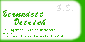 bernadett detrich business card